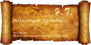 Holczinger Tivadar névjegykártya